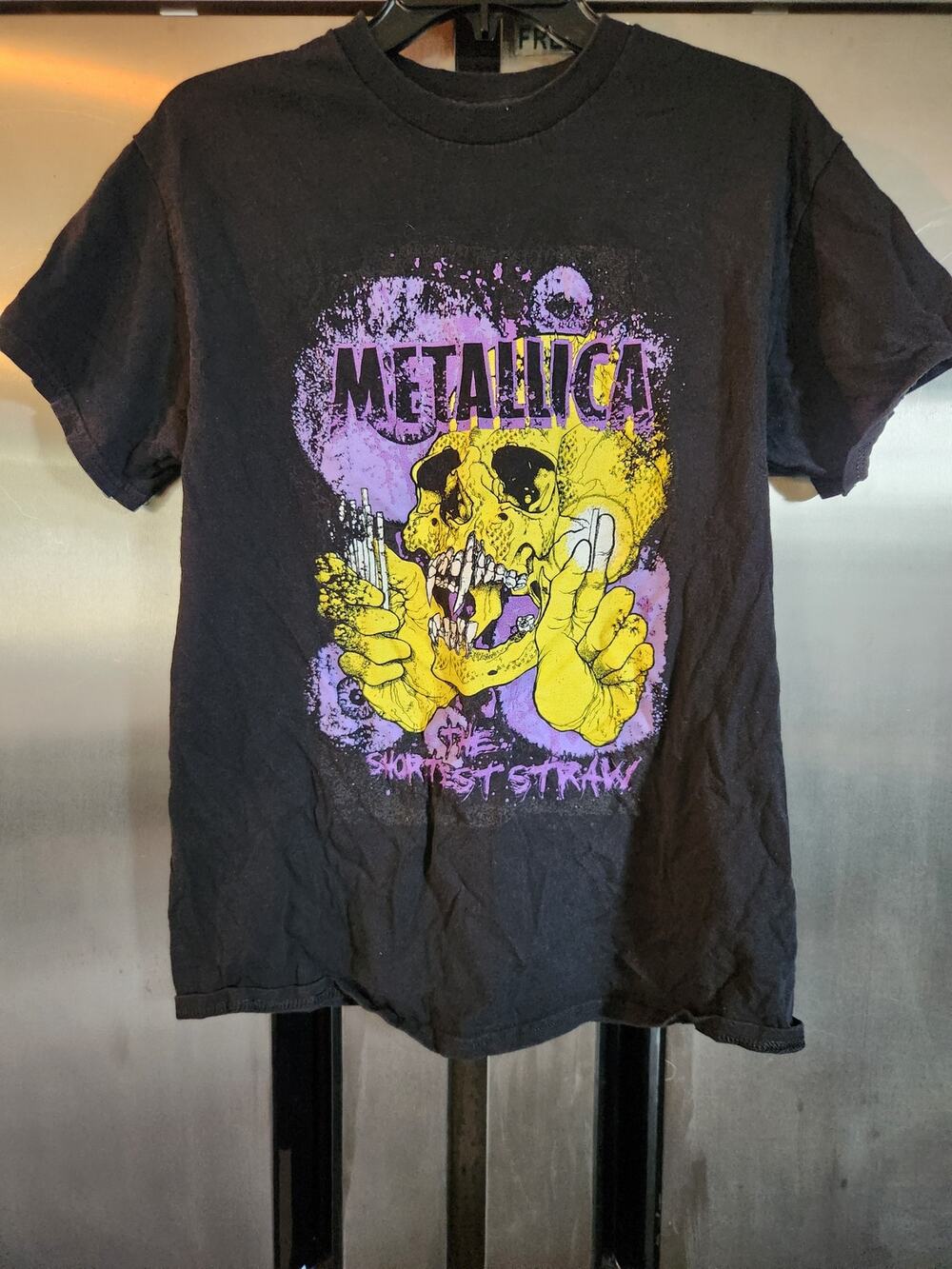 Metallica Shortest Straw Graphic Tee Women's Size Medium Black